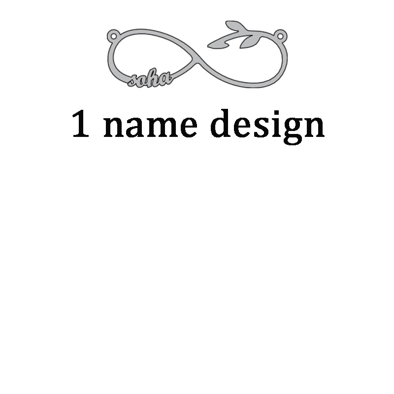 Custom Infinity Name Bracelet with Hearts