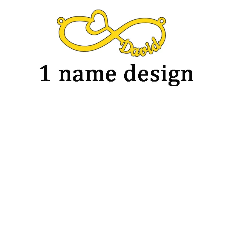 Custom Infinity Name Bracelet with Hearts