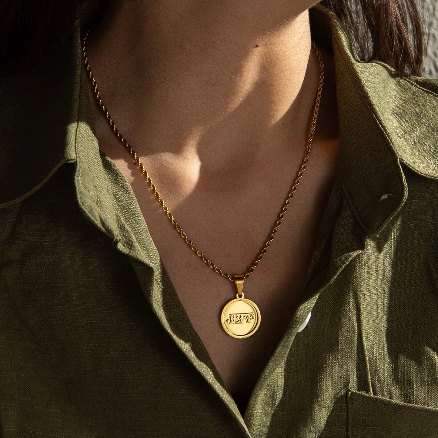 Custom Round Medallion Necklace