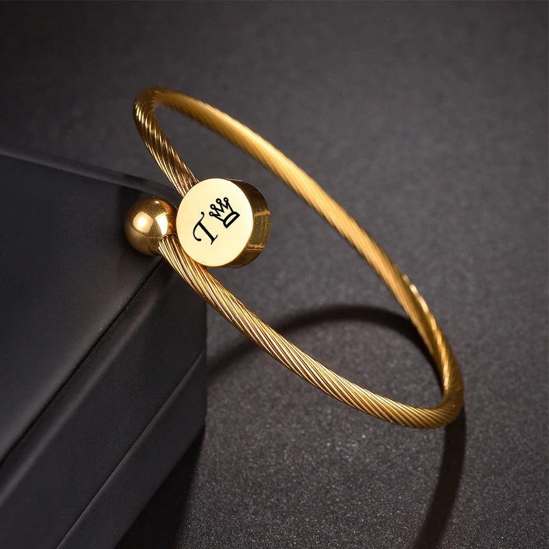 Custom Charm Open Cuff Bracelet