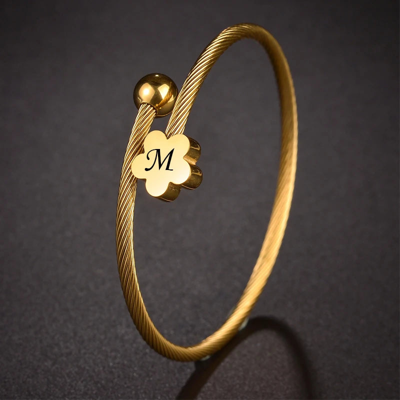 Custom Charm Open Cuff Bracelet