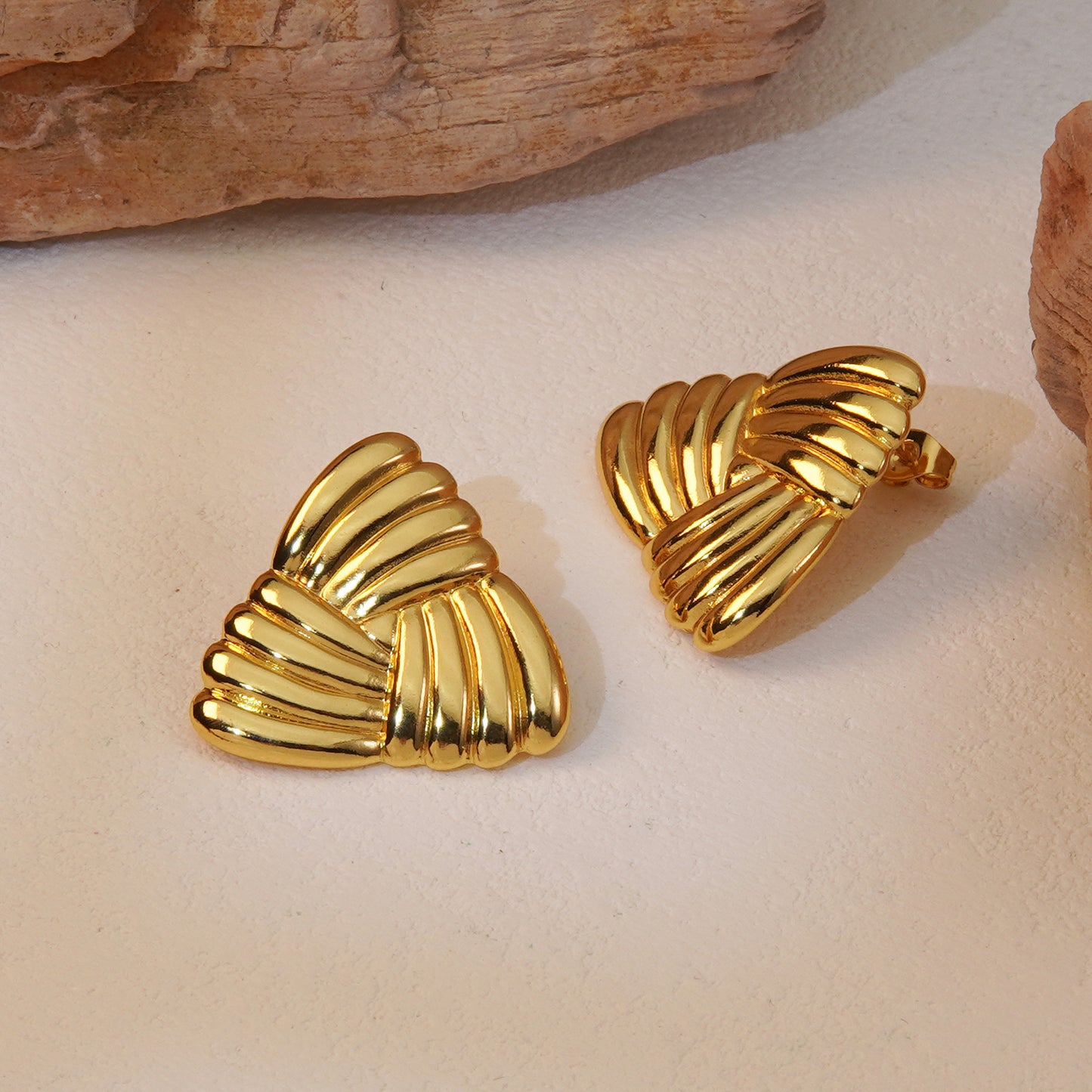 Gilded Shell Studs