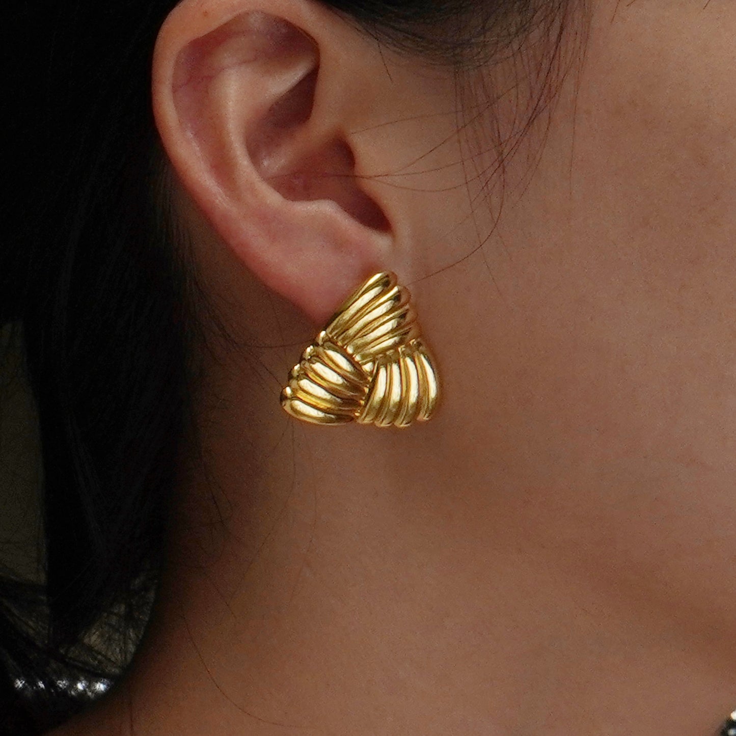 Gilded Shell Studs