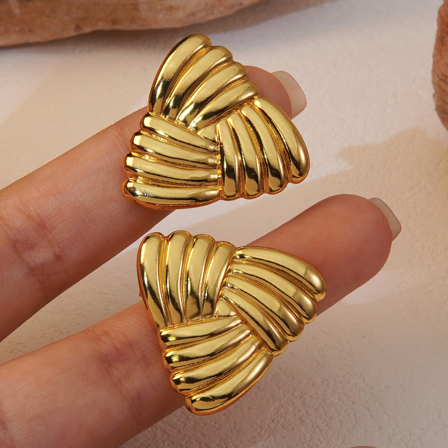 Gilded Shell Studs