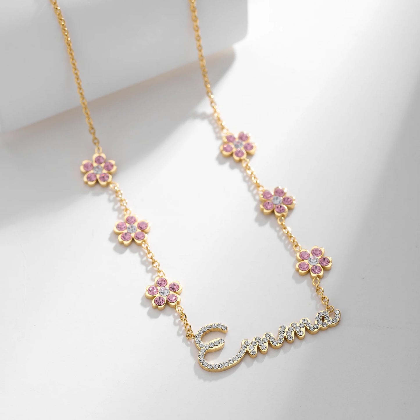Custom Blossom Name Necklace
