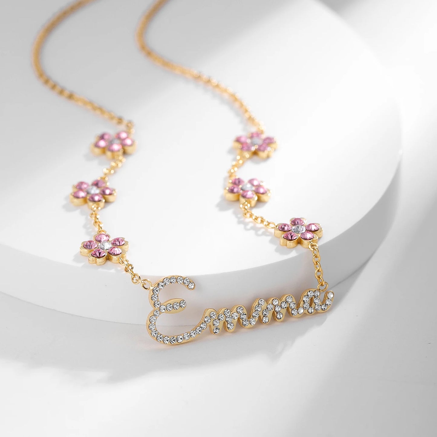Custom Blossom Name Necklace