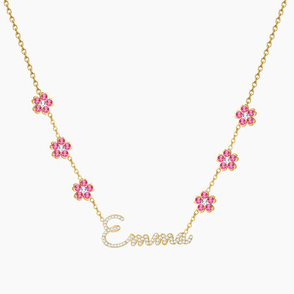 Custom Blossom Name Necklace