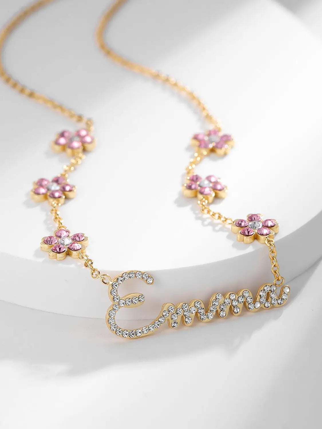 Custom Blossom Name Necklace