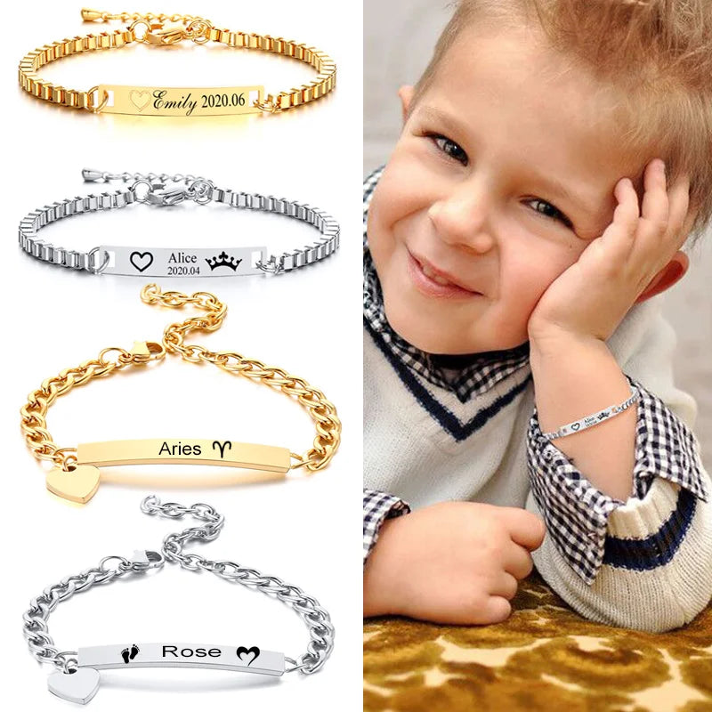 Custom Kid’s Nameplate Bracelet