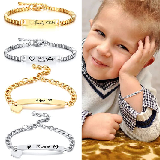 Custom Kid’s Nameplate Bracelet
