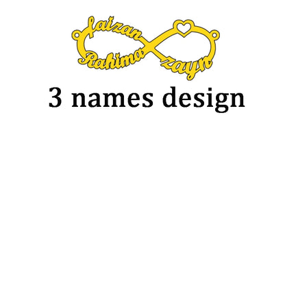 Custom Infinity Name Bracelet with Hearts