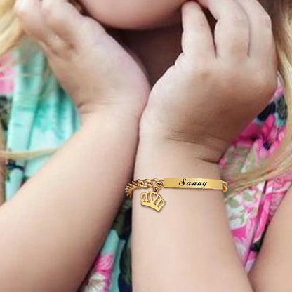 Custom Kid’s Nameplate Bracelet
