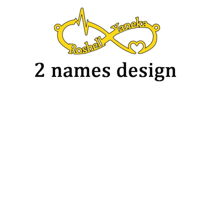 Custom Infinity Name Bracelet with Hearts