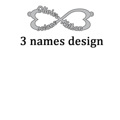 Custom Infinity Name Bracelet with Hearts