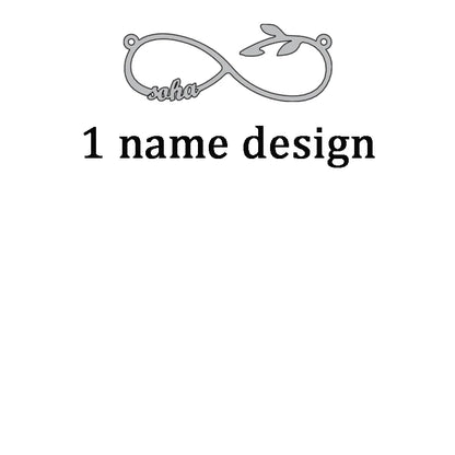 Custom Infinity Name Bracelet with Hearts