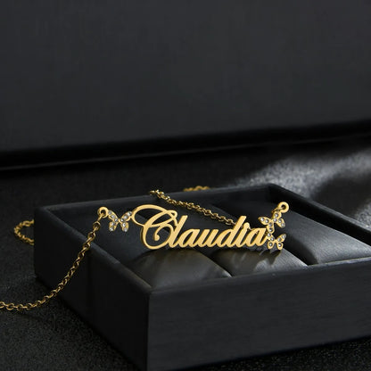 WhimsyWing Script Necklace