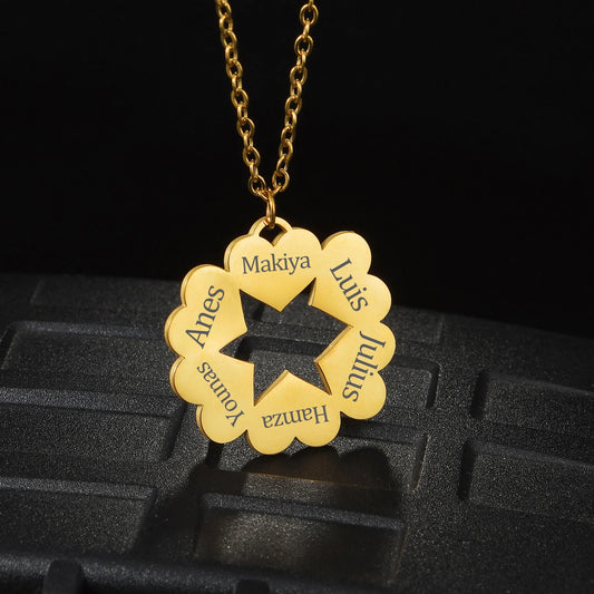 Custom Star Family Name Necklace