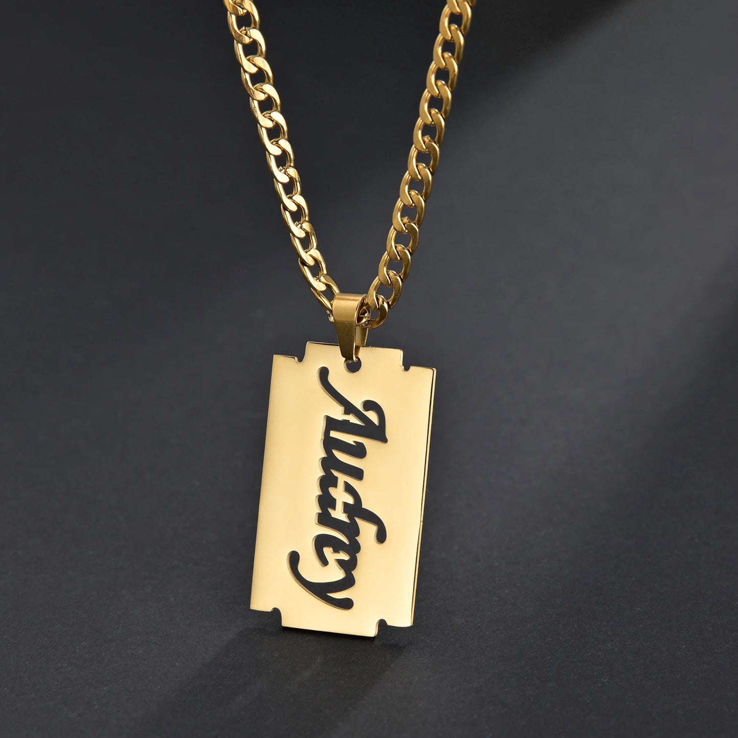 Razor Name Necklace