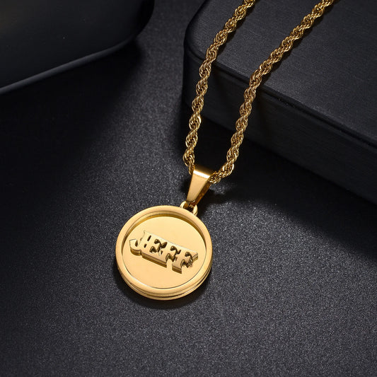 Custom Round Medallion Necklace