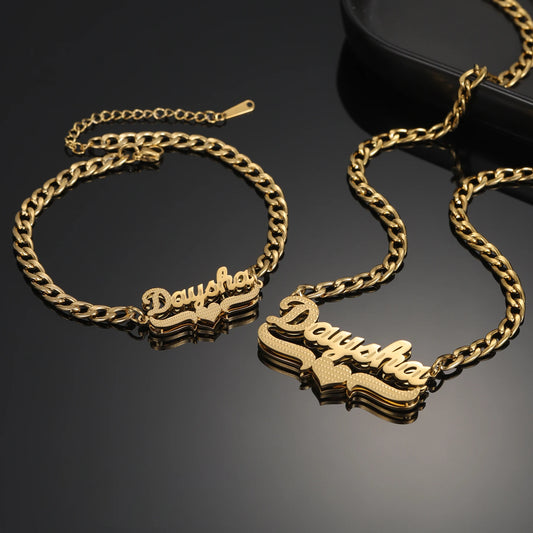 Luxe Double Plated Name Set