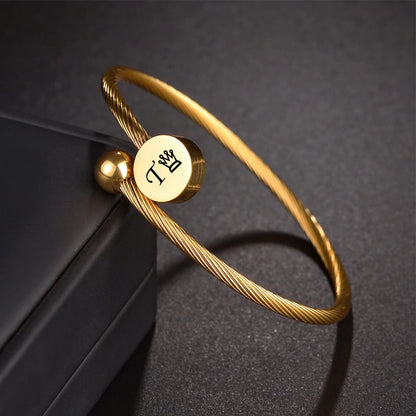 Custom Charm Open Cuff Bracelet