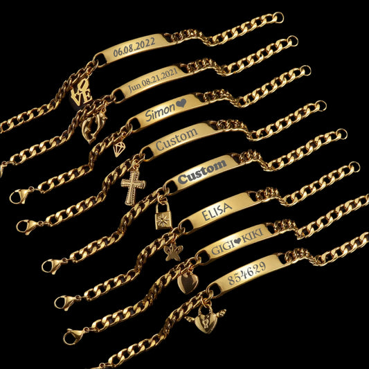 Custom Name & Charm Link Bracelet