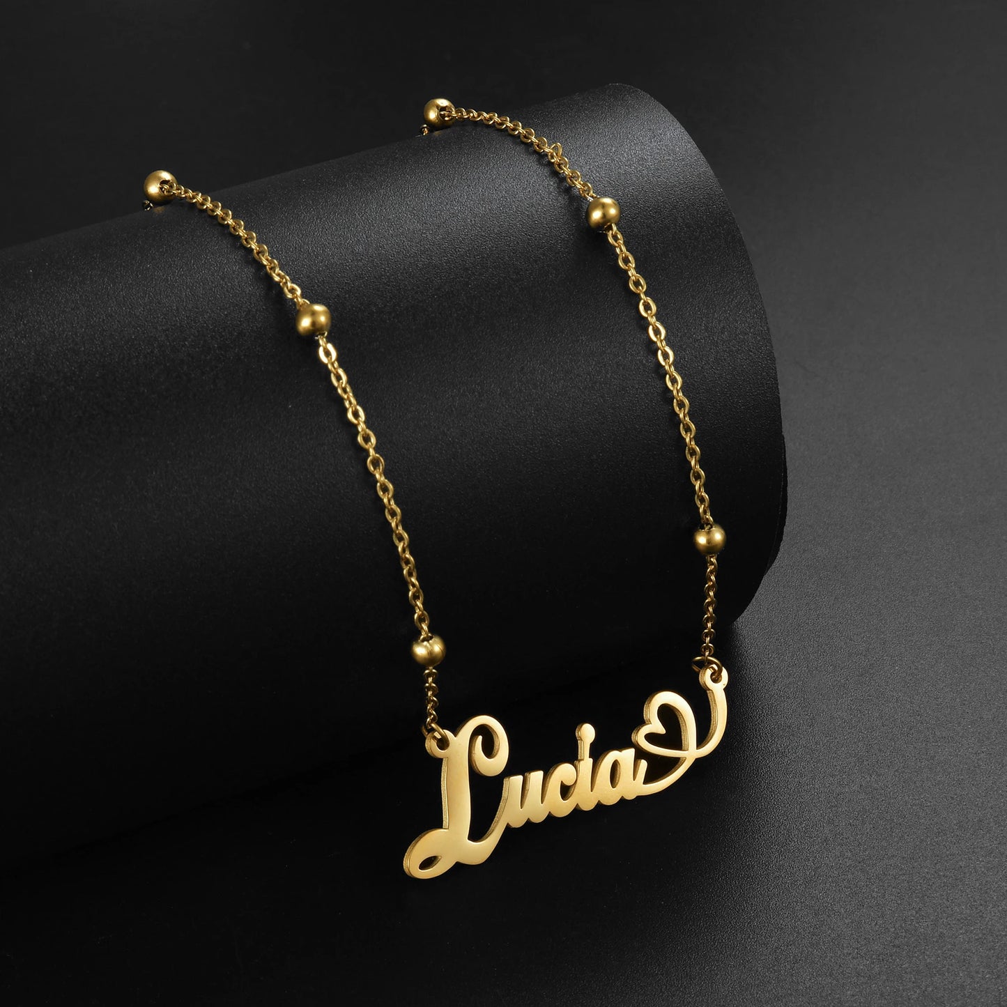 Heartline Beaded Name Necklace