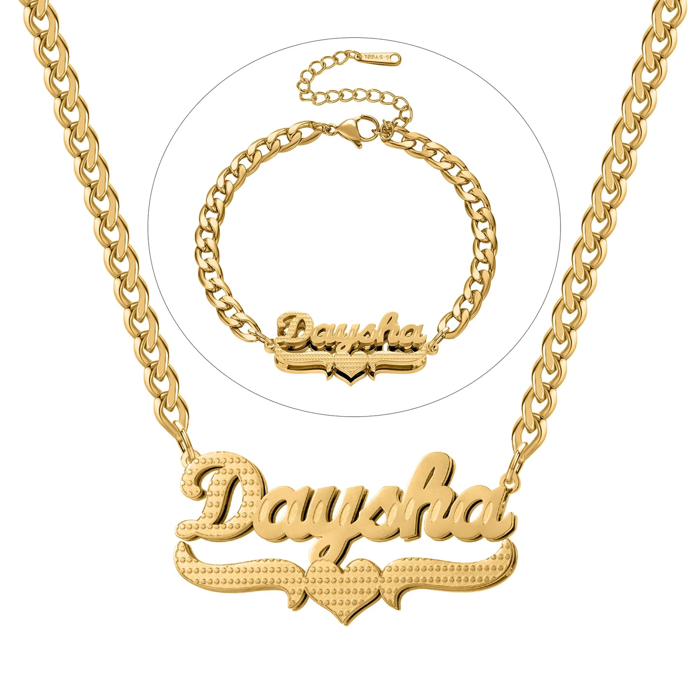 Luxe Double Plated Name Set