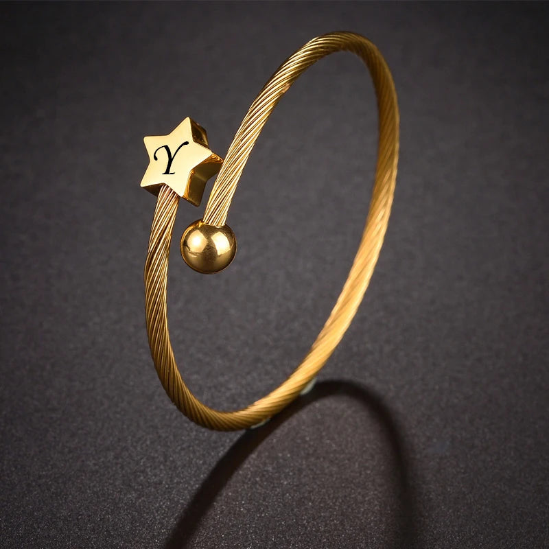 Custom Charm Open Cuff Bracelet