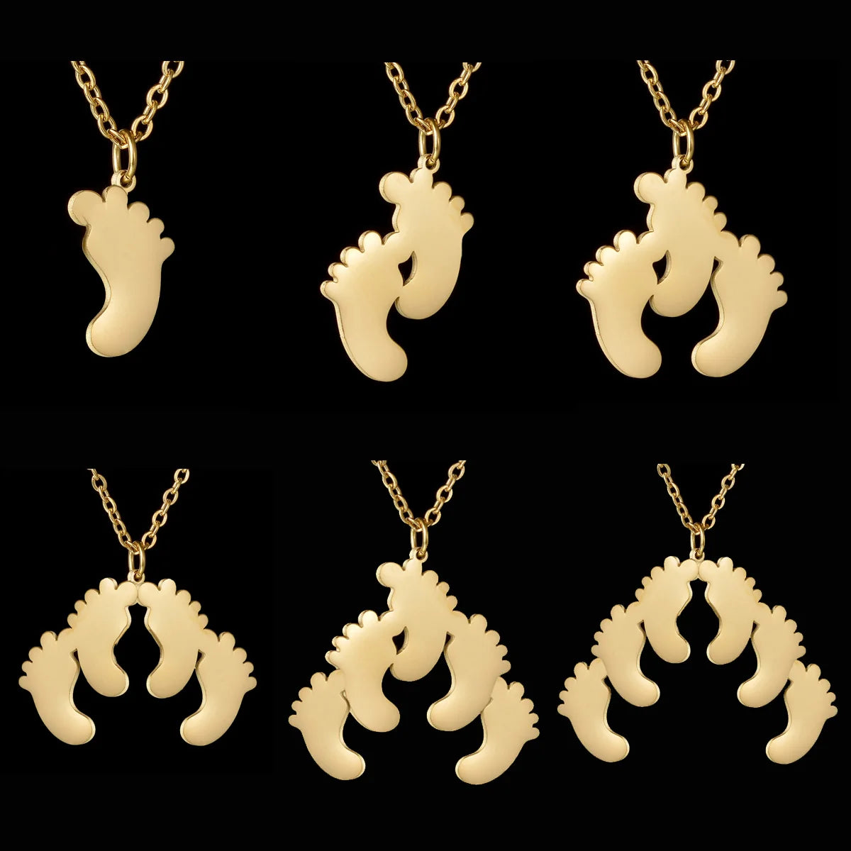 Custom Footprint Style Name Necklace