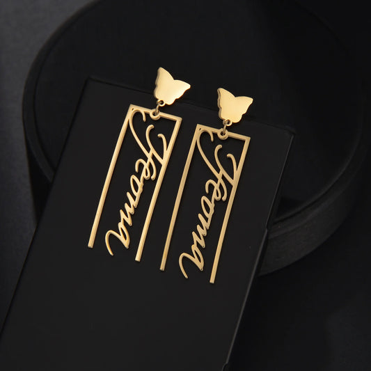 Signature Bar Drop Earrings