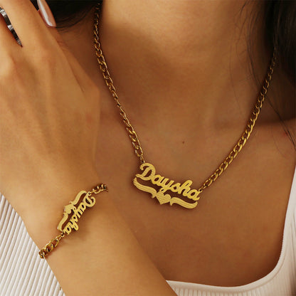 Luxe Double Plated Name Set